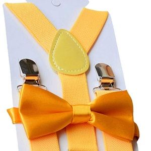 YELLOW BOYS SUSPENDER & BOW TIE SET - *NWT*